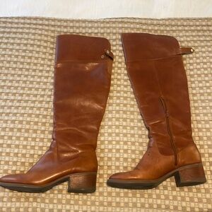 Brown leather boots size 10